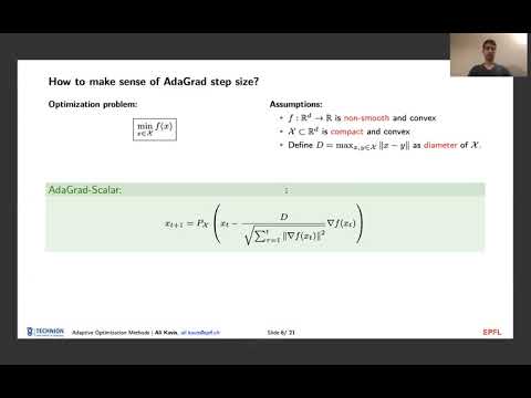 EUSIPCO 2020 Tutorial 7-2: Adaptive Optimization Methods for Machine Learning and Signal Processing