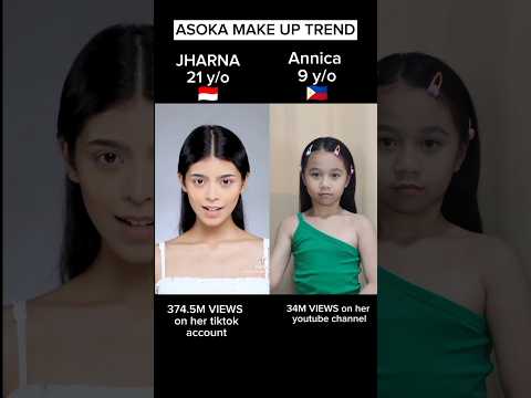 Asoka make up trend with my favorite person ate jharna #annicatamo #tiktokviral #asokamakeuptrend