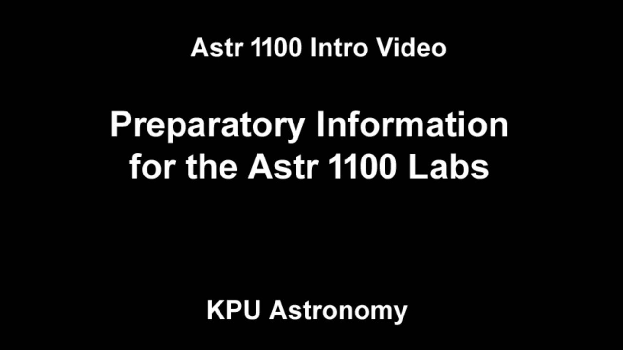 00 Astr 1100 Introductory Lab Review