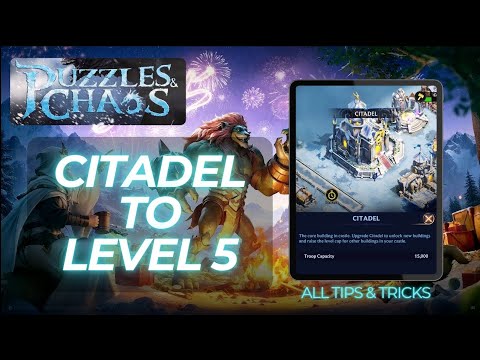 Puzzles & Chaos:Frozen Castle Game| Upgrade Citadel To Level 5 |Part 1| Tips & Tricks