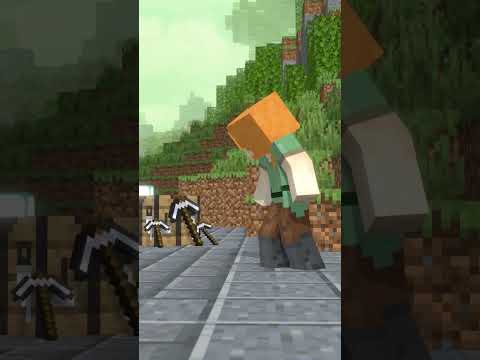 NoobMaster - Three Iron Pickaxes Dancing (Minecraft Animation) #shorts