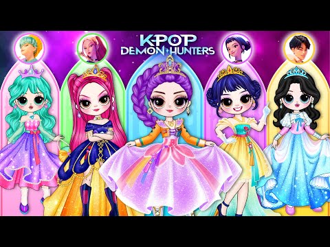 K-Pop Demon Hunters Compilation: Rumi, Mira & Zoey Glow Up Into Princesses | DIY Paper Dolls