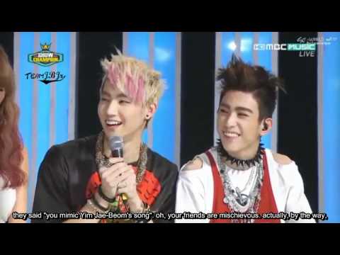 [Eng sub] 120605 JJ Project - interview cut on Show champion