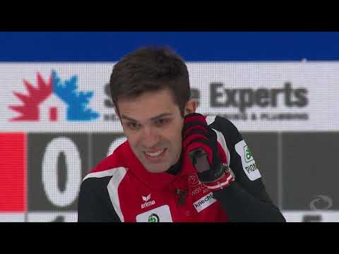 #wmcc2019 Team Koe (CAN) struggles to make the red stones leave town vs de Cruz (SUI)