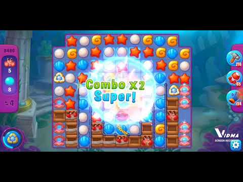 Fishdom. 8486 super hard level no boosters and diamonds. 15 moves