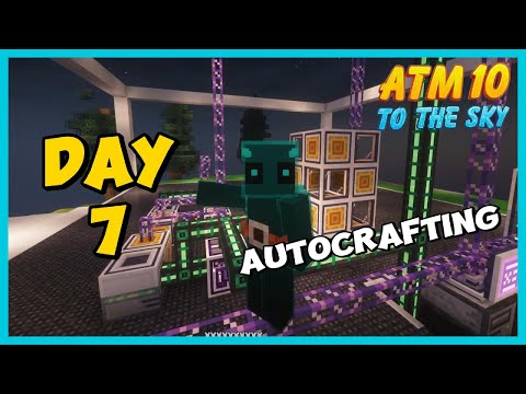 ATM10 To The Sky Ep7 – AE2 Autocrafting & Processor Automation! (ExtendedAE, Patterns, Entro)