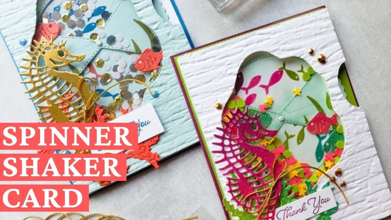 Seascape Spinner Shaker Card - Fun & Interactive Card Idea! 🐟