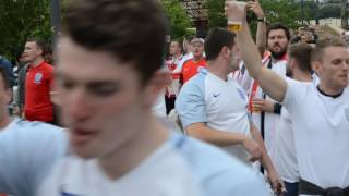 English supporters&#39; &quot;Don&#39;t take me home&quot; in Saint-Etienne