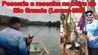 Pescando e cozinhando na beira do Rio Grande. Rezenha organizada pelo Dieguinho do Bar do Tião