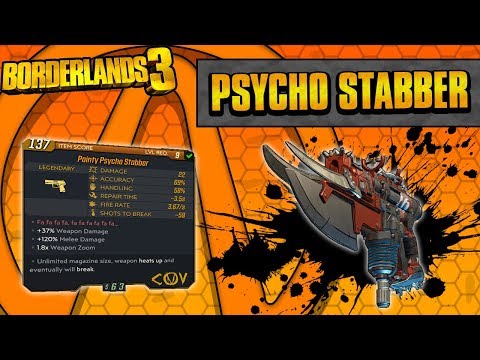 Borderlands 3 | Psycho Stabber Legendary Weapon Guide (Shoot Knives!)