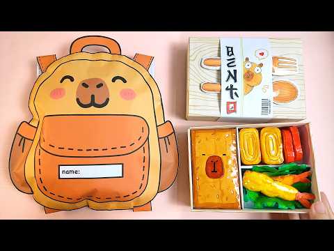 Capybara School Blind Bag + Kawaii Bento Box 🍱 | What’s Inside? DIY ASMR