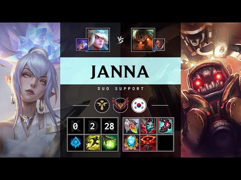 Janna Support vs Nautilus - KR Grandmaster Patch 25.18