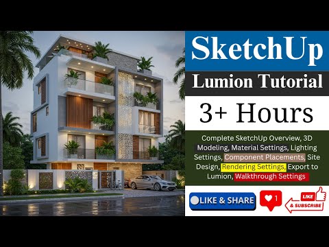 SketchUp Full Course for Beginners Interior Exterior Design with Enscape 6 Hour Masterclass