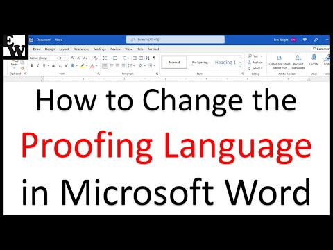 How to Change the Proofing Language in Microsoft Word Video
