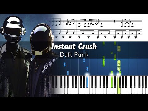 Daft Punk - Instant Crush - Piano Tutorial with Sheet Music