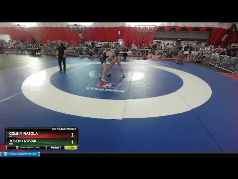 195 Lbs 1st Place Match - Cole Mirasola, WI Vs Joseph Novak, MN A6bf