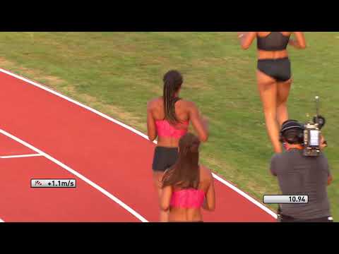 MUJINGA KAMBUNDJI RUNS 10.95 NATIONAL RECORD AT SM Zofingen 2018 100m Frauen Final