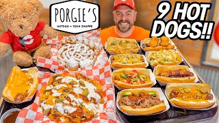 Porgie's Massive Specialty Hot Dog Challenge w/ Loaded BBQ Tots!!