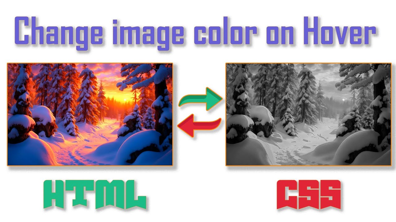 Change Image Color on Hover Using Html & Css