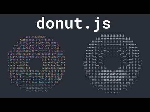 REFIZ donut.c em JAVASCRIPT (e o código tem formato de donut)