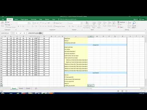 Tutorial Excel: Calcul Percentilă