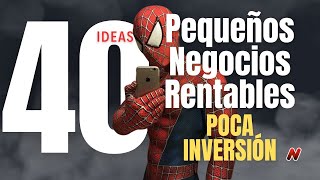 40 ideas de pequeños negocios rentables tendencia 🔥2025 POCA INVERSION