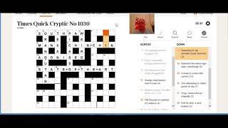 Solving the Quick Cryptic on 19th February