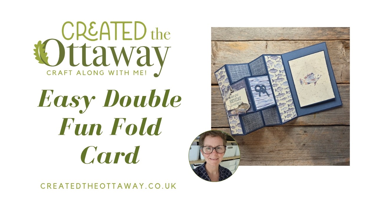 Easy Double Fun Fold Card | Folds Flat for Posting (Looks Complicated But Isn’t!)@createdtheottaway