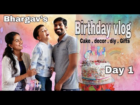 Bhargav's birthday vlog day 1| 5th bday,Decor ideas,diy | M&M cake | #teluguvlog from #sydney #diml