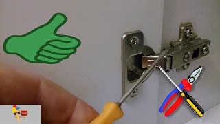 EASY DIY HOW TOO EASILY ADJUST ANNOYING DROPPING  KITCHEN CUPBOARD DOORS