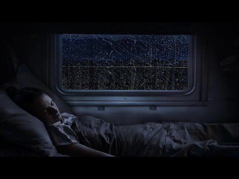 10 Hours ⚡️ Rain & Train sound 😴 Sleep till morning on a long-distance train with soothing rain