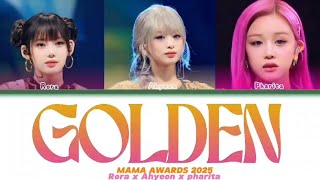 Download lagu [1K special💖] GOLDEN 'MAMA AWARDS 2025' Rora x Ahyeon x pharita (color coded lyrics) #kpop #golden  mp3