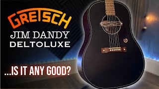 Video thumbnail for Gretsch Jim Dandy Deltoluxe Dreadnought Acoustic-Electric Guitar! by Jack Fossett