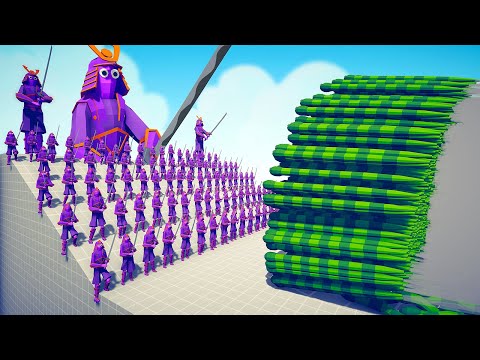 100x SAMURAI + 3x GIANT SAMURAI vs EVERY GODS - Totally Accurate Battle Simulator TABS