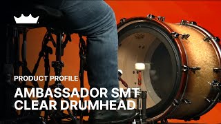 Video thumbnail for Ambassador SMT Clear Bass Drumhead | Remo by Remo Inc.