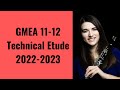 2022-2023 GMEA 11-12 Technical Clarinet Etude