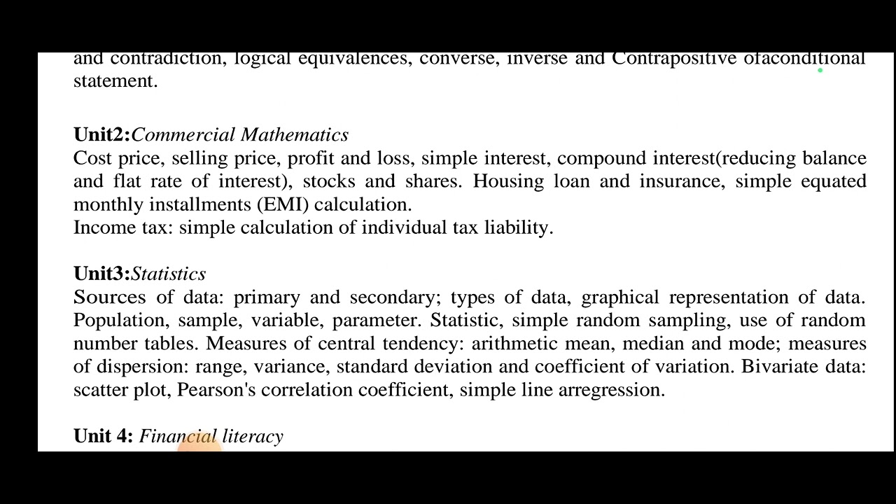 Building and Mathematical Ability syllabus SKMU DUMKA SEM 4