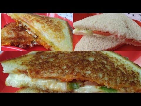 3 types of cheese sandwiches | cheese sandwiches | vegetable sandwiches Video