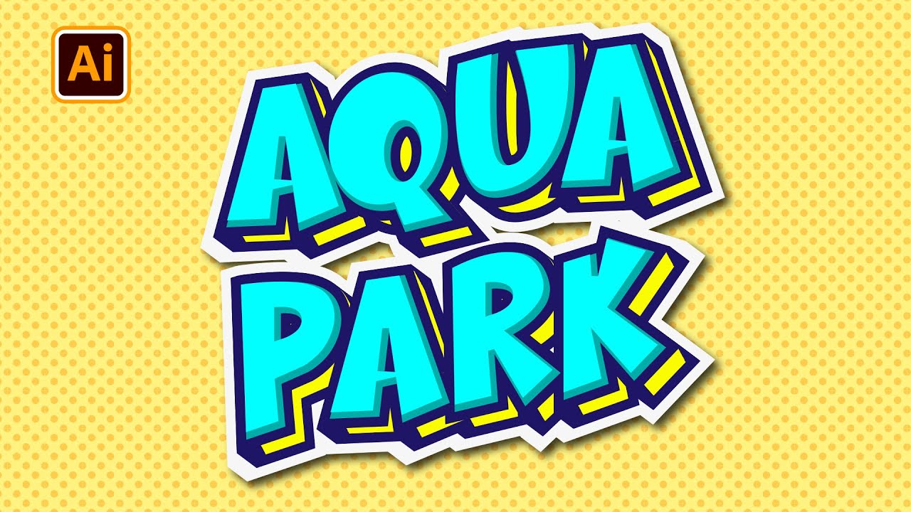 Modern Comic Style 3d Text Effect in Adobe Illustrator