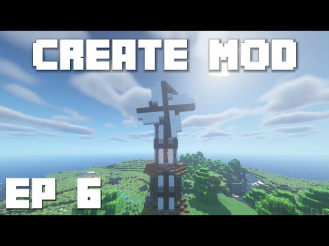 Minecraft Create Mod Tutorial - How to Make a Windmill Ep 6