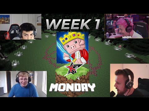 Youtubers react to Technoblade winning in Minecraft Monday week 1