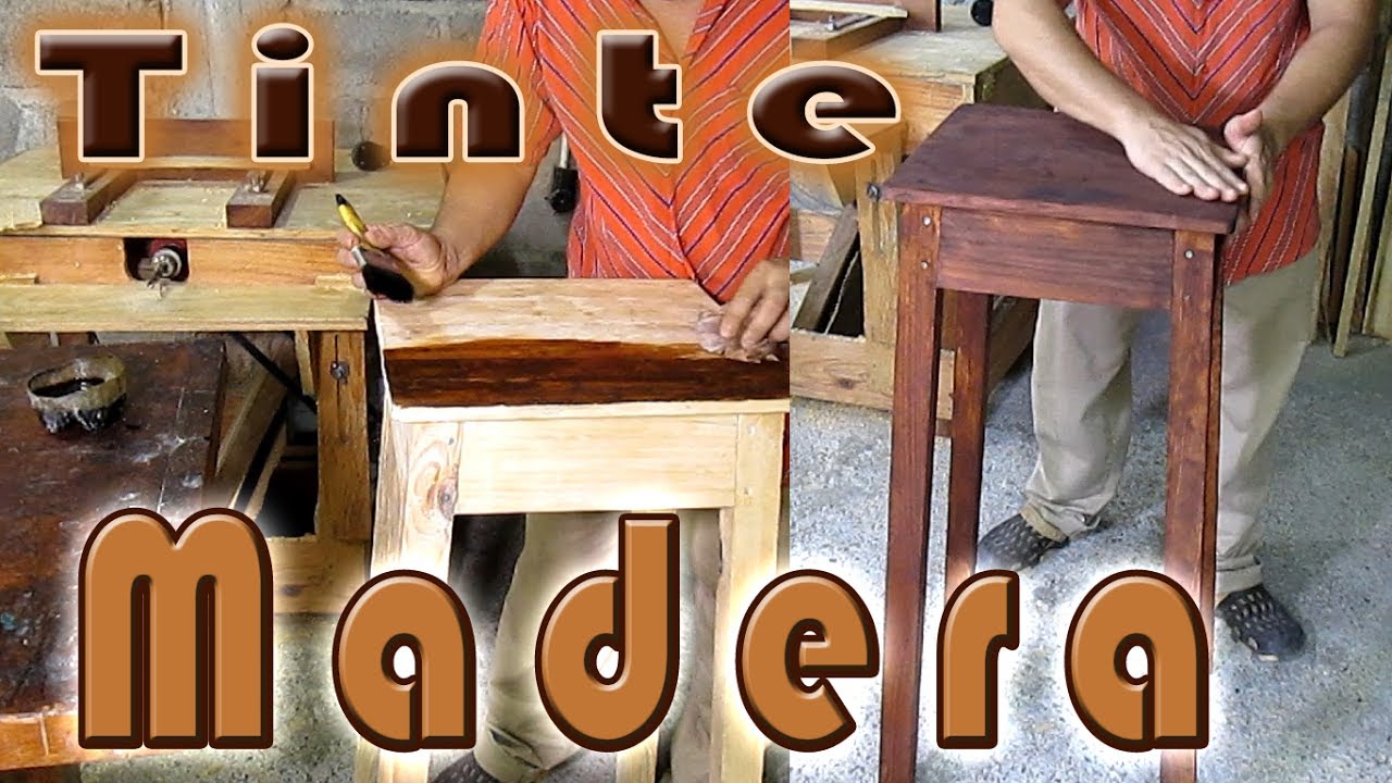 Aplicación de tinte al agua para madera