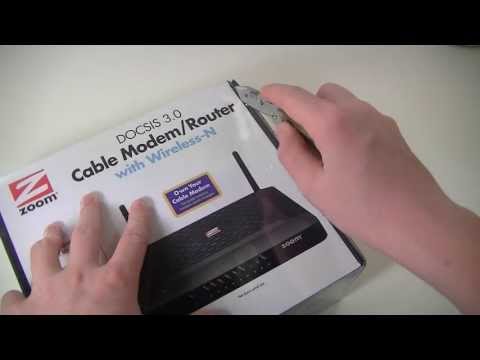 ZOOM DOCSIS 3.0 Cable Modem and Wireless-N Router Unboxing