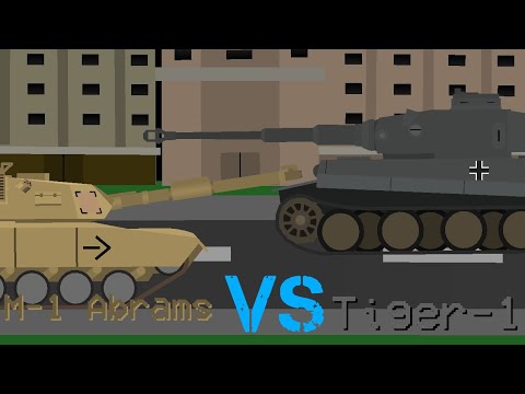 M1-Abrams vs Tiger 1 (Tank Battle)