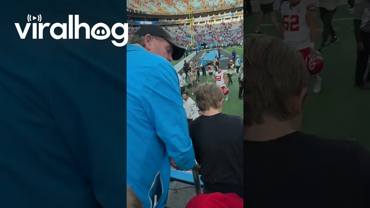 Chiefs Player Catches Boy Falling From Stands || ViralHog