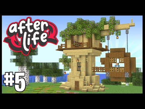 I BUILT MY OWN CAT TREE!! | Minecraft Afterlife SMP | #5
