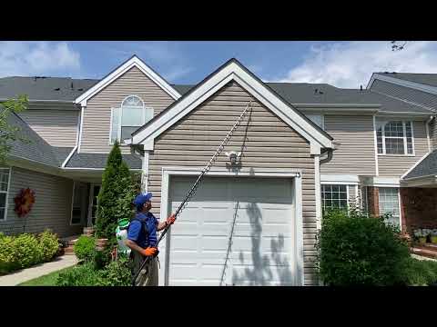 Treating the Carpenter Bees in the Fascia Boards in Far Hills, NJ