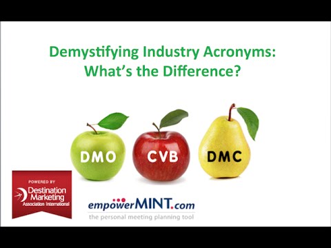 Demystifying Industry Acronyms: DMO, CVB, DMC- What's The Difference?