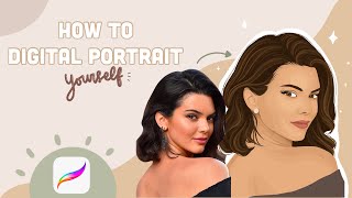How to cartoon yourself / Digital portrait from photo | Procreate ✍🏼 IPad Air 3