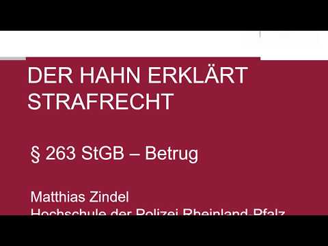 Der Hahn erklärt Strafrecht - § 263 StGB Betrug